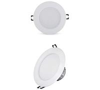 KKDDIHMTR High Ra 10 PCS 5W Led Round Recessed Ceiling Panel Lamp European Modern Anti-Glare Embedded Downlight Hotel Cafe Living Room Aisle Stairs Indoor Decorative Spotlight Fittings(White Light)