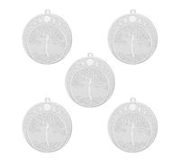 kkjoy 5Pcs Ciondoli di Albero della Vita Fai-da-te in Acciaio Inox per la Creazione di Gioielli e l'Artigianato, per Fare Orecchini Collana Bracciale (Stile 10)