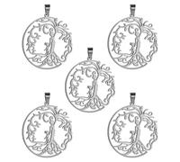 kkjoy 5Pcs Ciondoli di Albero della Vita Fai-da-te in Acciaio Inox per la Creazione di Gioielli e l'Artigianato, per Fare Orecchini Collana Bracciale (Stile 2)