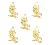 kkjoy 5Pcs Ciondoli di Aquila Fai-da-te per la Creazione di Gioielli e l'Artigianato, Ciondolo in Acciaio Inox per Fare Orecchini Collana (Stile 2)