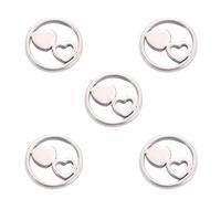 kkjoy 5Pcs Ciondoli di Cuore d'amore Fai-da-te in Acciaio Inox per la Creazione di Gioielli e l'Artigianato, per Fare Orecchini Collana Bracciale(Serie 2) (Stile 3)