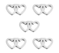 kkjoy 5Pcs Ciondoli di Cuore d'amore Fai-da-te in Acciaio Inox per la Creazione di Gioielli e l'Artigianato, per Fare Orecchini Collana Bracciale(Serie 2) (Stile 1)