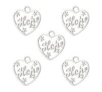 kkjoy 5Pcs Ciondoli di Cuore d'amore Fai-da-te in Acciaio Inox per la Creazione di Gioielli e l'Artigianato, per Fare Orecchini Collana Bracciale (Stile 6)