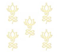 kkjoy 5Pcs Ciondoli Loto Unalome Yoga Fai-da-te per la Creazione di Gioielli e l'Artigianato, Ciondolo in Acciaio Inox per Fare Orecchini Collana Bracciale (Loto Unalome 2)
