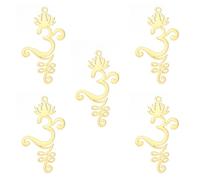 kkjoy 5Pcs Ciondoli Loto Unalome Yoga Fai-da-te per la Creazione di Gioielli e l'Artigianato, Ciondolo in Acciaio Inox per Fare Orecchini Collana Bracciale (Loto Unalome 4)