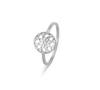 kkjoy Anello del Fiore della Vita in Acciaio Inox Anello del Seme della Vita Anello della Promessa Gioielli Regalo per le Donne Affascinante Signore