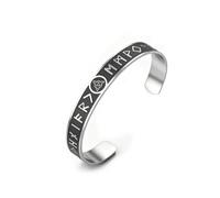 kkjoy Bracciale Vichinga Nordiche con Nodo Celtico della Trinità 24 Rune