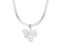 kkjoy Collana con Fiore del Nascita in Acciaio Inossidabile Pendente con Fiore del Compleanno Gioielli per Donne Affascinanti(06-Giu-Caprifoglio-2, Argento)