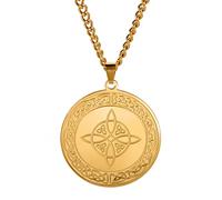 kkjoy Collana con Nodo delle Streghe in Acciaio Inossidabile Nodo Celtico Simbolo Wiccano Ciondolo Collana con Nodo Stregoneria Magico Pagano per Donne Uomini