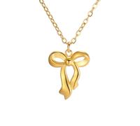 kkjoy Collana di Fiocco Carino Piccolo Minuscola in Acciaio Inossidabile Collana di Ciondolo Farfalla Bowknot Placcato Oro Delicato Nastro per le Donne Affascinante Signore (Stile 8)