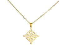kkjoy Collana di Nodi di Streghe in Acciaio Inossidabile Nodo Celtico Simbolo Wiccano Ciondolo Collana con Nodo Stregoneria Magico Pagano per Donne e Ragazze