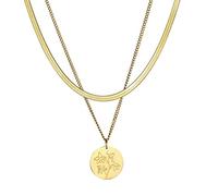 kkjoy Collana Fiore del Compleanno in Acciaio Inossidabile Pendente con Fiore del Nascita Gioielli per Donne Affascinanti(07-Lug-Larkspur, Oro)