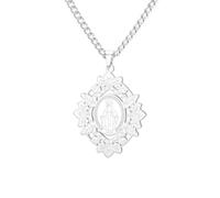kkjoy Collana Medaglia Miracolosa Vergine Maria Gioielli Religiosa Vintage | Amuleto Devozionale Nostra Signora Madonna in Acciaio Inossidabile per Uomini, Donne, Cattolici, Cristiani e tutti i Credenti
