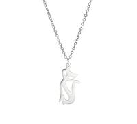 kkjoy Collane Ciondolo Gatto Carino in Acciaio Inox Collane di Fascino Animale Collana Miglior Amico Fan Gatto Gioielli Regali per le Donne Ragazze