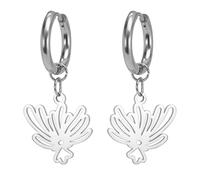 KKJOY Orecchini con Fiore del Nascita in Acciaio Inossidabile Orecchini a Cerchio con Fiori del Compleanno Gioielli per Donne Affascinanti(06-Giu-Caprifoglio-2)