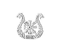KKJOY Spilla da Bavero Drakkar Vichingo Bussola Vegvisir per Donne Uomo | Spille e Fermagli da Nave da Guerra Norrena in Acciaio Inossidabile per Abbigliamento, Colletto, Cappello, Sciarpe, Borse