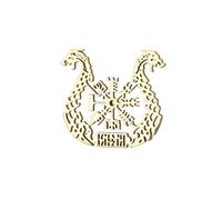 KKJOY Spilla da Bavero Drakkar Vichingo Bussola Vegvisir per Donne Uomo | Spille e Fermagli da Nave da Guerra Norrena in Acciaio Inossidabile per Abbigliamento, Colletto, Cappello, Sciarpe, Borse
