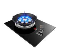 KKJPLFornello A Gas 1 Bruciatore Timer 180 Minuti, Tavolo In Vetro Nero Indipendente Adatto For Cucina Di Casa Campeggio Giardino Sala Da Pranzo 5,2 KW(LPG)