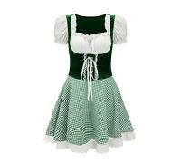 Kkk Costume Oktoberfest Vestito Donna Signore Cotone Abiti Taglia 18 Abito Ospite di Nozze Halloween Plus Size Made Italy Women, Verde, M