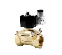 KKKLMMTT Elettrovalvola Impermeabile in Ottone DN32 IP65 normalmente Chiusa valvola di intercettazione Acqua da 1-1/4" 220V 24V 12V(BSP_110VAC)