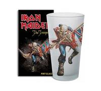 Kkl Iron Maiden Pint Glass The Trooper Logo Bicchiere In Vetro