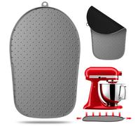 Kkluno Mixer tappetino scorrevole accessorio in silicone piatto scorrevole base antiscivolo per mixer cucina, adatto per mixer Kitchenaid, inserto in silicone, grigio