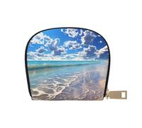 KKLWEGU Bellissimo portafoglio porta carte di credito con nuvola, portafoglio in pelle con cerniera per donne signore Rfid blocco porta carte piccolo portamonete portafoglio fisarmonica regalo