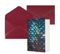 KKLWEGU Biglietto di auguri 3D con motivo a squame di drago magico con buste Thinking of You, biglietto di auguri di buon compleanno, invito a matrimonio, biglietti vuoti per tutte le occasioni, 10,2