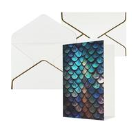 KKLWEGU Biglietto di auguri 3D con motivo a squame di drago magico con buste Thinking of You, biglietto di auguri di buon compleanno, invito a matrimonio, biglietti vuoti per tutte le occasioni, 10,2