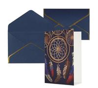 KKLWEGU Biglietto di auguri con acchiappasogni americano, con buste, biglietto di auguri per compleanno, matrimonio, biglietti vuoti per tutte le occasioni, 10,2 x 15,2 cm