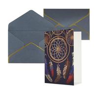 KKLWEGU Biglietto di auguri con acchiappasogni americano, con buste, biglietto di auguri per compleanno, matrimonio, biglietti vuoti per tutte le occasioni, 10,2 x 15,2 cm