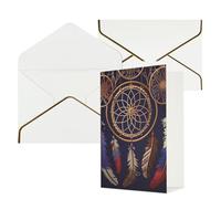 KKLWEGU Biglietto di auguri con acchiappasogni americano, con buste, biglietto di auguri per compleanno, matrimonio, biglietti vuoti per tutte le occasioni, 10,2 x 15,2 cm