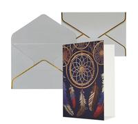KKLWEGU Biglietto di auguri con acchiappasogni americano, con buste, biglietto di auguri per compleanno, matrimonio, biglietti vuoti per tutte le occasioni, 10,2 x 15,2 cm