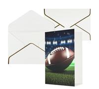 KKLWEGU Biglietto di auguri con buste, motivo: football americano, biglietto di auguri per compleanno, matrimonio, biglietti vuoti per tutte le occasioni, 10 x 15 cm
