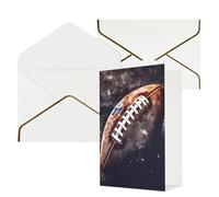KKLWEGU Biglietto di auguri con buste, motivo: football americano, biglietto di auguri per compleanno, matrimonio, biglietti vuoti per tutte le occasioni, 10 x 15 cm