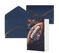 KKLWEGU Biglietto di auguri con buste, motivo: football americano, biglietto di auguri per compleanno, matrimonio, biglietti vuoti per tutte le occasioni, 10 x 15 cm
