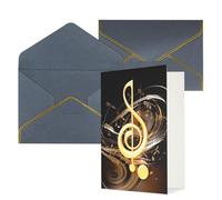 KKLWEGU Biglietto di auguri con note musicali con buste Thinking of You Biglietto di buon compleanno invito a nozze biglietti vuoti per tutte le occasioni 4x6