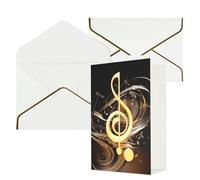 KKLWEGU Biglietto di auguri con note musicali con buste Thinking of You Biglietto di buon compleanno invito a nozze biglietti vuoti per tutte le occasioni 4x6
