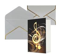 KKLWEGU Biglietto di auguri con note musicali con buste Thinking of You Biglietto di buon compleanno invito a nozze biglietti vuoti per tutte le occasioni 4x6