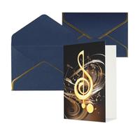 KKLWEGU Biglietto di auguri con note musicali con buste Thinking of You Biglietto di buon compleanno invito a nozze biglietti vuoti per tutte le occasioni 4x6