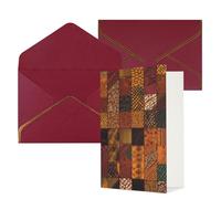 KKLWEGU Biglietto di auguri in stile africano patchwork con buste Thinking of You Biglietto di buon compleanno invito a nozze biglietti vuoti per tutte le occasioni 4x6