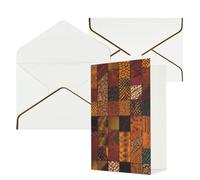 KKLWEGU Biglietto di auguri in stile africano patchwork con buste Thinking of You Biglietto di buon compleanno invito a nozze biglietti vuoti per tutte le occasioni 4x6