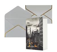 KKLWEGU Biglietto di auguri Love from New York con buste Thinking of You, biglietto di auguri di buon compleanno, matrimonio, biglietti vuoti per tutte le occasioni, 10 x 15 cm