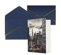 KKLWEGU Biglietto di auguri Love from New York con buste Thinking of You, biglietto di auguri di buon compleanno, matrimonio, biglietti vuoti per tutte le occasioni, 10 x 15 cm