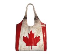 KKLWEGU Borsa a tracolla da donna, con bandiera del Canada, resistente, pieghevole, per la spesa, per lavoro, spiaggia, viaggi