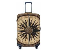 KKLWEGU Compass Wind Road Map - Copertura per bagagli elasticizzata e lavabile, antigraffio, per valigie da 45,7 a 81,7 cm, Nero , M