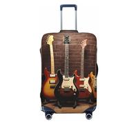 KKLWEGU Copertura per bagagli per collezione di chitarre, elasticizzata, lavabile, protezione per valigia, antigraffio, custodia elastica per valigie, adatta per 45-81 cm, Nero , S