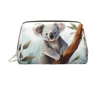 KKLWEGU Koala e Farfalla Borsa per il trucco in pelle Impermeabile Borsa Cosmetica Organizer Piccolo Make Up Zipper Pouch Portatile Viaggio Toiletry Bag Per Donne Ragazze, Oro, Taglia unica