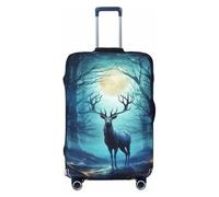KKLWEGU Moonlight Deer - Copertura per bagagli elasticizzata e lavabile, protezione per valigia, antigraffio, custodia elastica per valigie, adatta per 45-81 cm, Nero , XL