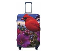 KKLWEGU Morning Glory - Copertura per bagagli elasticizzata e lavabile, antigraffio, per valigie, adatta per valigie da 45,7 a 81,7 cm, colore: viola, Nero , L